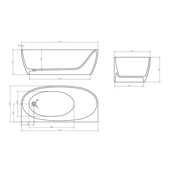 Карбоновая ванна ABBER Karbon AK9004 черная