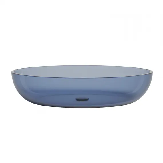 Раковина накладная прозрачная ABBER Kristall AT2801Saphir синяя