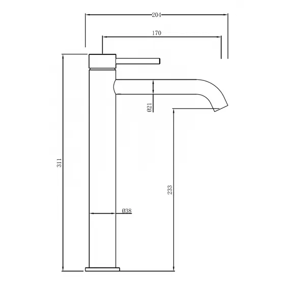 Смеситель ABBER Wasser Kreis 316 AF81123BST-L для раковины скрытого монтажа, сталь брашированная