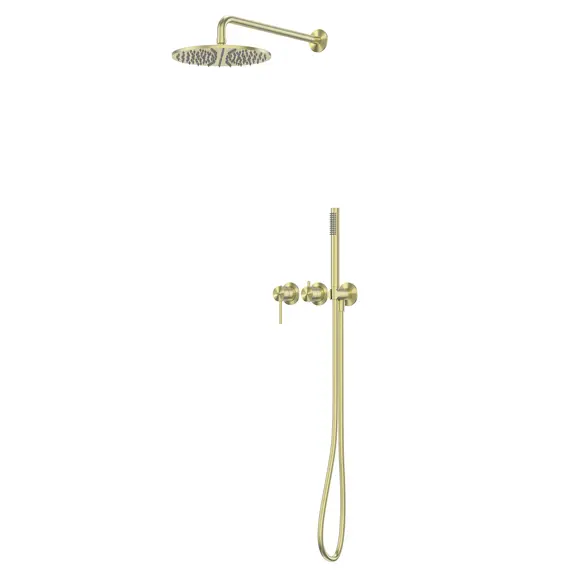 Душевая система ABBER Wasser Kreis 316 AF8118BG скрытого монтажа без излива, золото брашированное