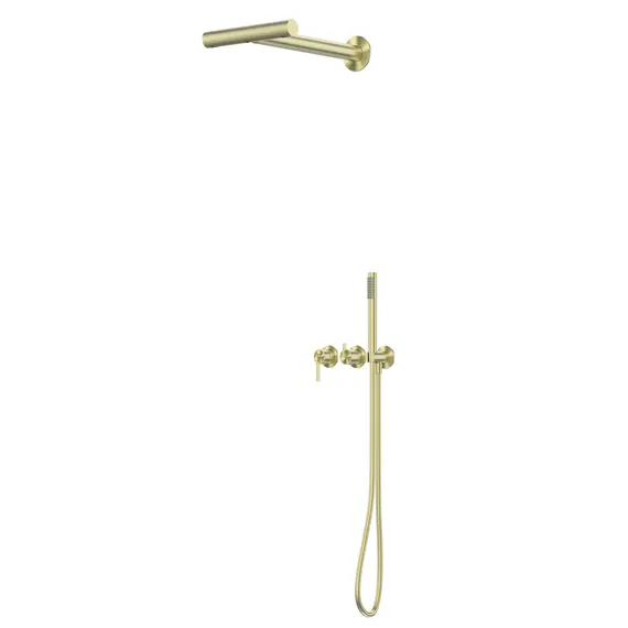 Душевая система ABBER Perfekte 316 AF8A18BG скрытого монтажа , золото брашированное