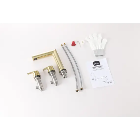 Смеситель ABBER Perfekte 316 AF8A08BG для раковины, золото брашированное