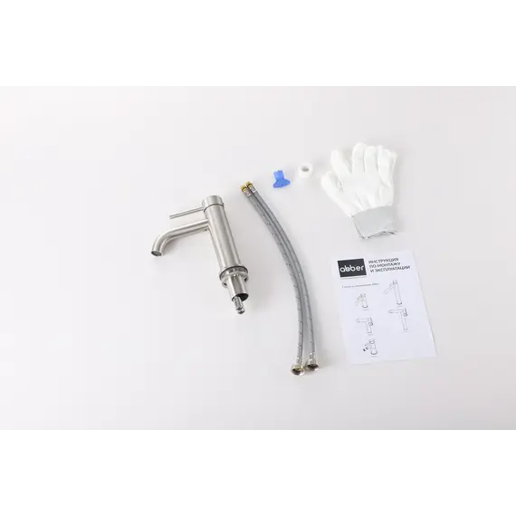 Смеситель ABBER Wasser Kreis 316 AF8110BST для раковины, сталь брашированная