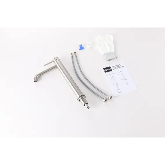 Смеситель ABBER Wasser Kreis 316 AF8111BST-L для накладной раковины, сталь брашированная