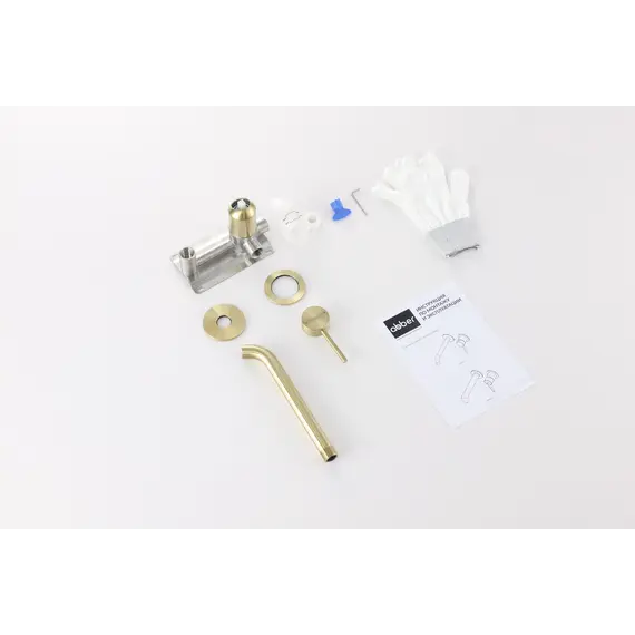 Смеситель ABBER Wasser Kreis 316 AF8112BG-M для раковины скрытого монтажа, золото брашированное