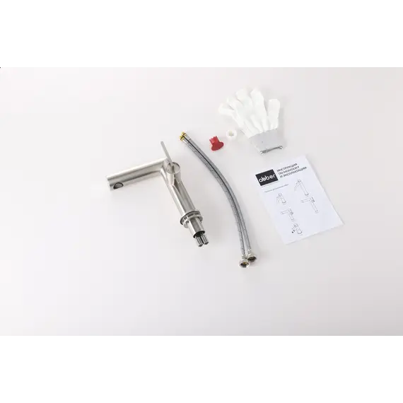 Смеситель ABBER Perfekte 316 AF8A10BST для раковины, сталь брашированная