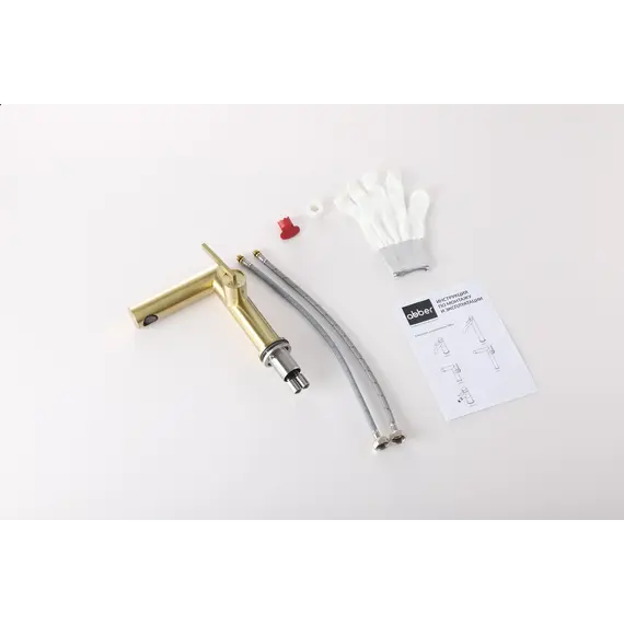 Смеситель ABBER Perfekte 316 AF8A10BG для раковины, золото брашированное