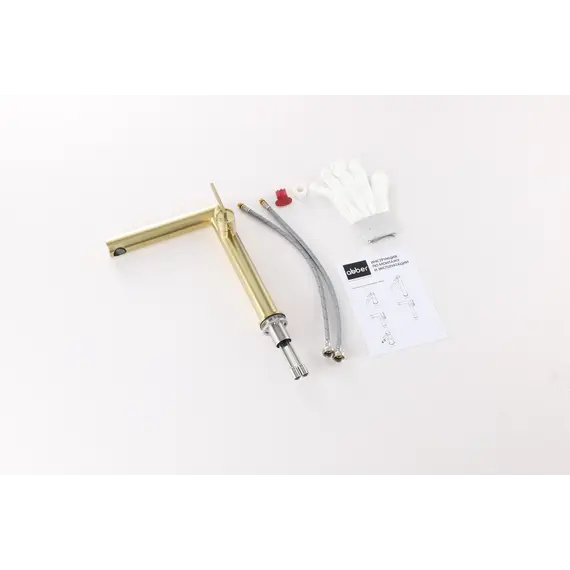 Смеситель ABBER Perfekte 316 AF8A11BG-L для раковины, золото брашированное