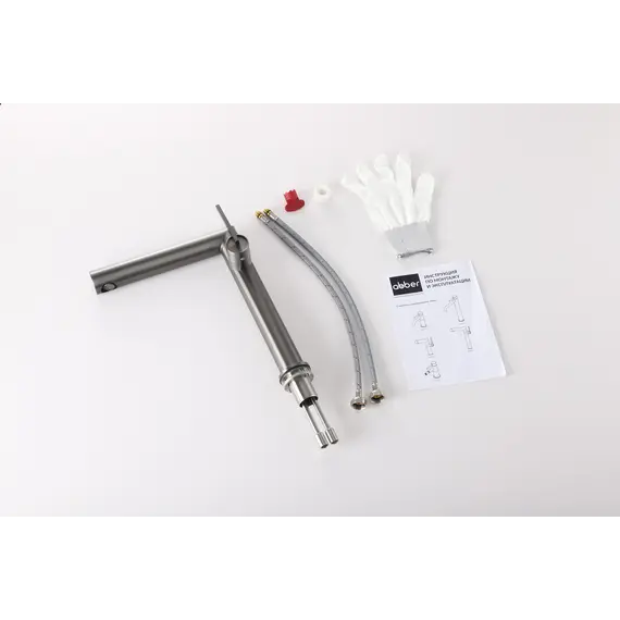 Смеситель ABBER Perfekte 316 AF8A11BGG-L для раковины, оружейная сталь брашированная