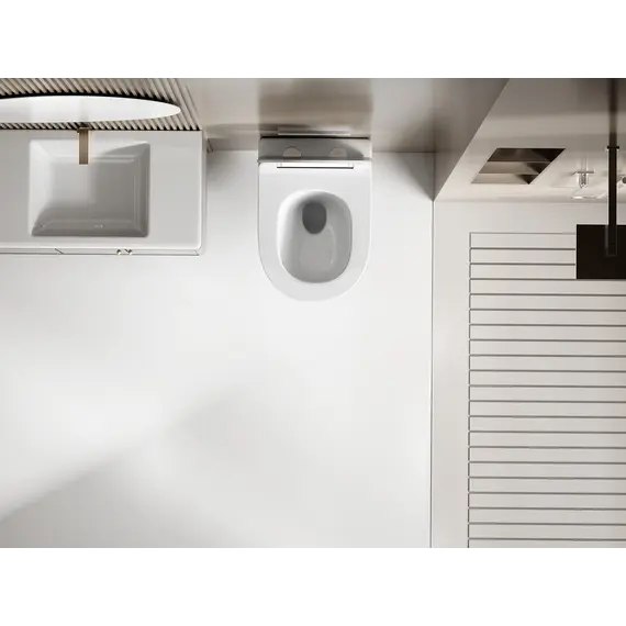 Унитаз ABBER Bequem AC1130 подвесной белый, безободковый, смыв торнадо