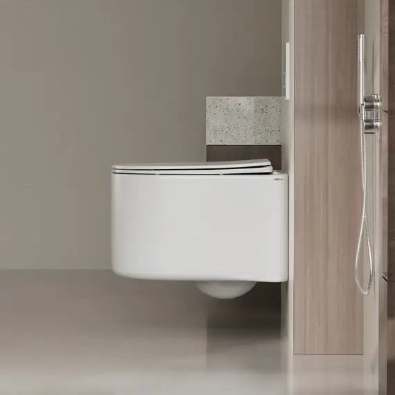 Унитаз ABBER Bequem AC1129 подвесной белый, безободковый, смыв торнадо