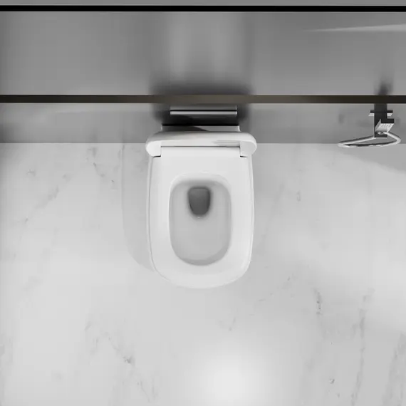 Унитаз ABBER Rechteck AC1217 подвесной белый, безободковый, смыв торнадо