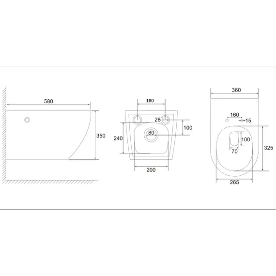 Унитаз ABBER Bequem AC1126P подвесной белый с импульсным смывом