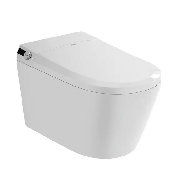 Комплект ABBER подвесной электронный унитаз-биде Bequem AC1119S белый с импульсным смывом с инсталляцией AC0101P