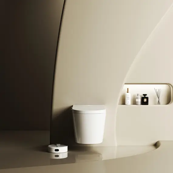 Комплект ABBER подвесной электронный унитаз-биде Bequem AC1123SR с инсталляцией AC0101P2