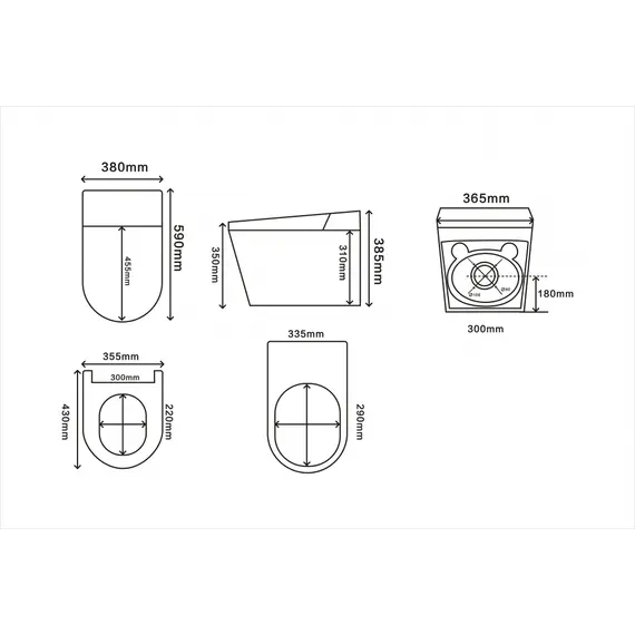 Комплект ABBER подвесной электронный унитаз-биде Bequem AC1123SR с инсталляцией AC0101P2