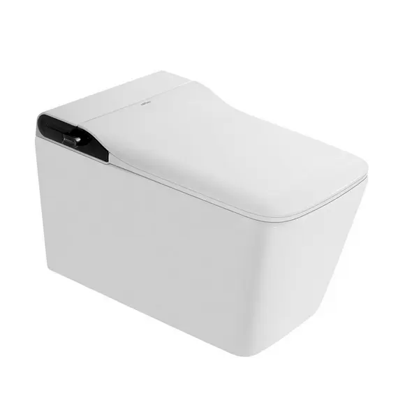 Комплект ABBER подвесной электронный унитаз-биде Rechteck AC1215S белый с импульсным смывом с инсталляцией AC0101P