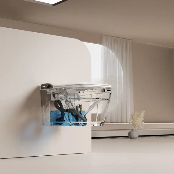 Комплект ABBER подвесной электронный унитаз-биде Rechteck AC1215S с инсталляцией AC0101P2