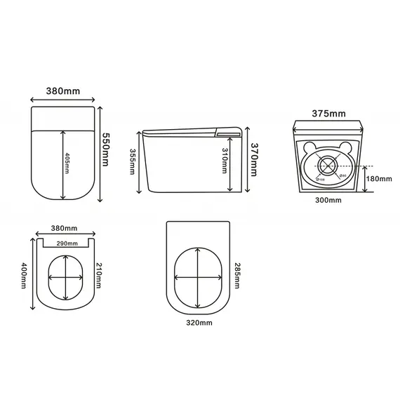 Комплект ABBER подвесной электронный унитаз-биде Rechteck AC1216S с инсталляцией AC0101P2
