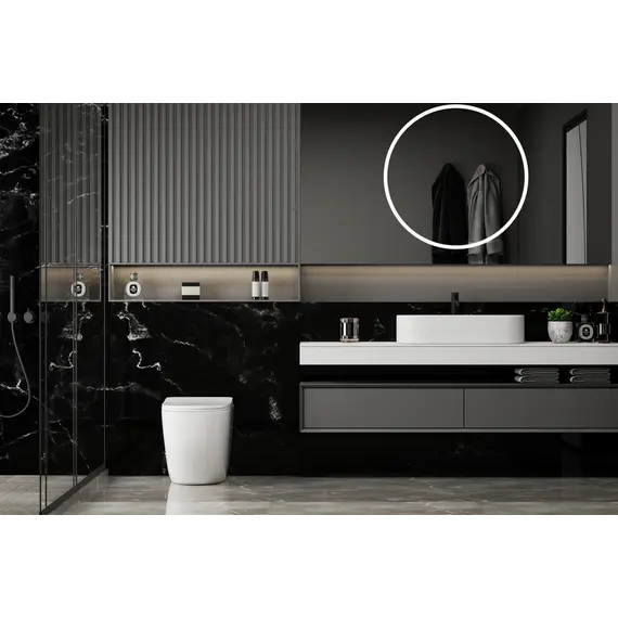 Унитаз ABBER Bequem AC1111T приставной белый, безободковый, смыв торнадо