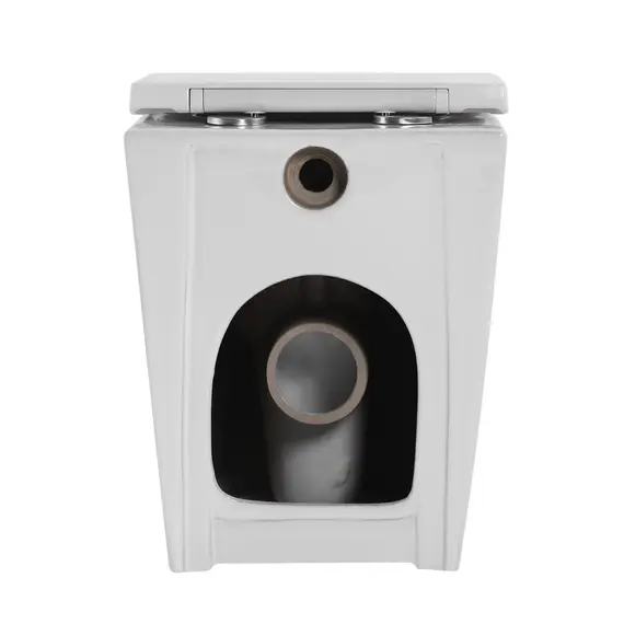 Унитаз ABBER Bequem AC1111T приставной белый, безободковый, смыв торнадо