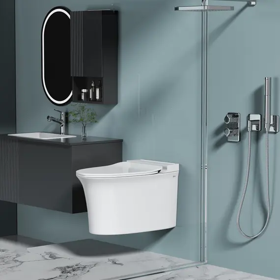 Унитаз ABBER Bequem AC1124P подвесной белый с импульсным смывом