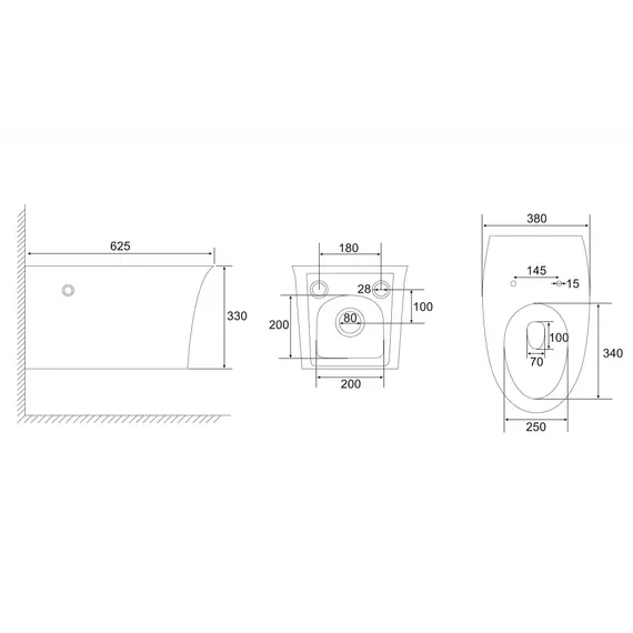 Унитаз ABBER Bequem AC1124P подвесной белый с импульсным смывом