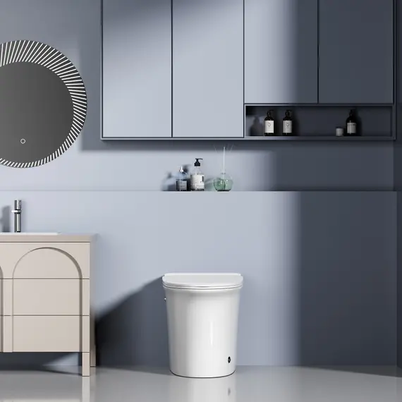 Унитаз ABBER Bequem AC1125P напольный белый с импульсным смывом