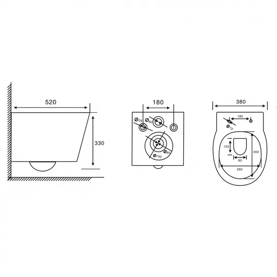 Унитаз ABBER Bequem AC1127 подвесной белый, безободковый, смыв торнадо и струйный смыв