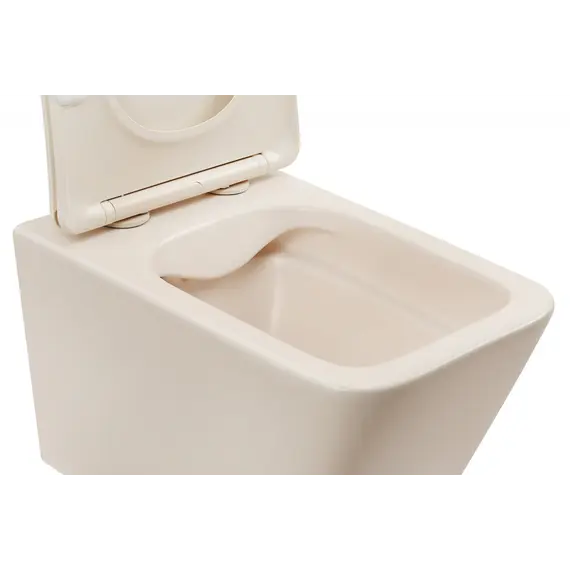 Унитаз ABBER Rechteck AC1201MBE подвесной светло-бежевый матовый, безободковый