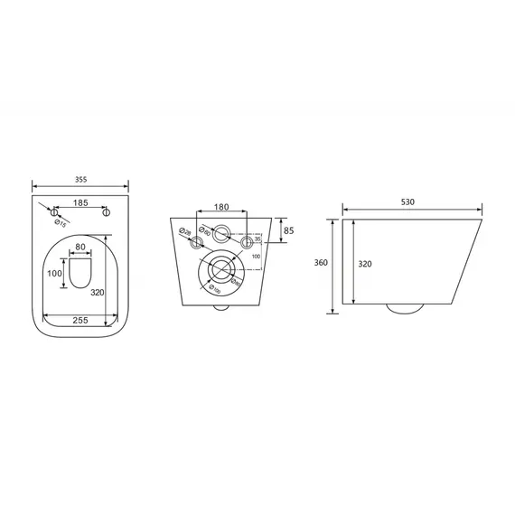Унитаз ABBER Rechteck AC1201MBE подвесной светло-бежевый матовый, безободковый