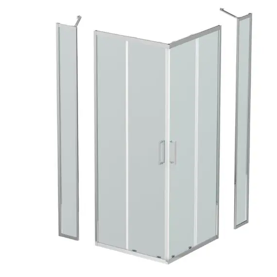 Душевой уголок BelBagno LUCE-A-22-90+20-P-Cr рифленое