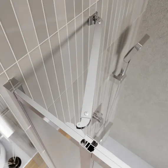 Душевой уголок BelBagno LUCE-A-22-90+20-P-Cr рифленое