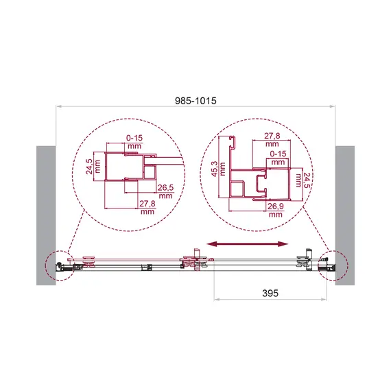 Душевая дверь BelBagno LUCE-BF-1-120-C-ORO
