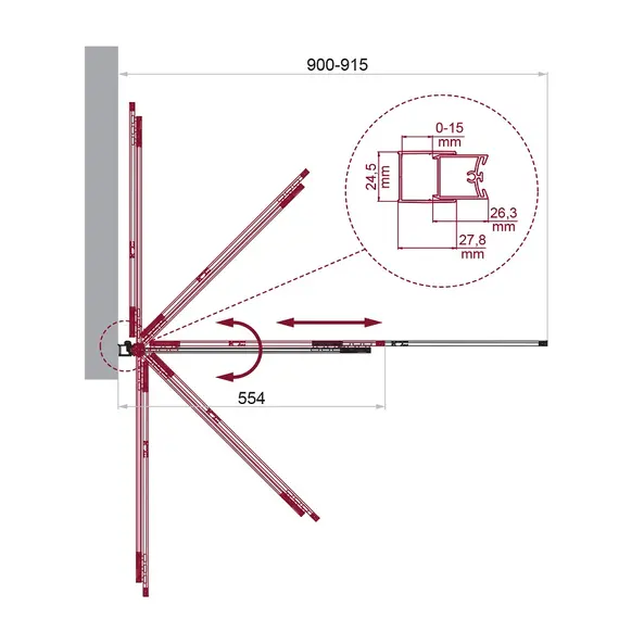 Душевая шторка на ванну BelBagno LUCE-VF-11/-C-ORO