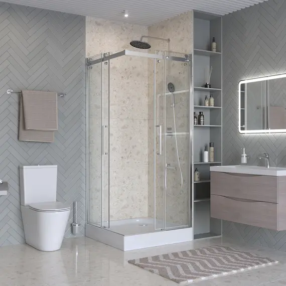 Душевой уголок BelBagno MARINO-A-2/-C-CR