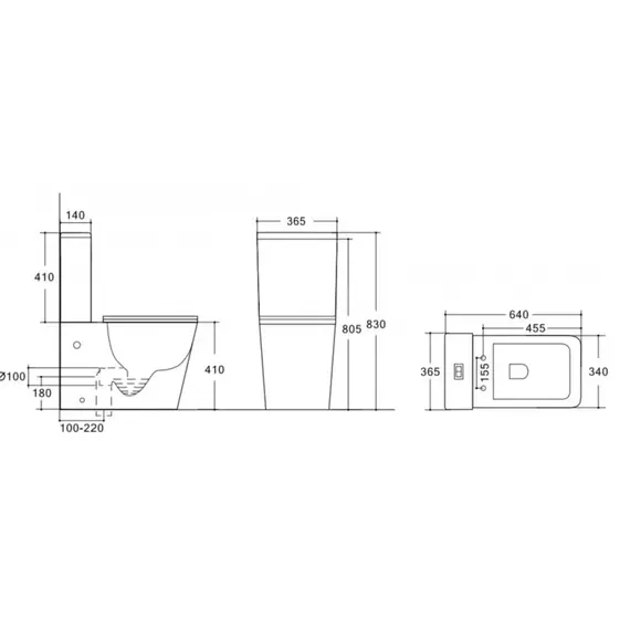 Унитаз напольный ESBANO DUERO (Matt Black)