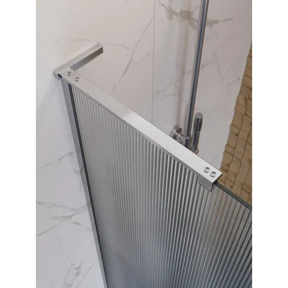 Душевая перегородка BelBagno UNO-L-1-TB-90/100-FL-Cr рифленое/хром