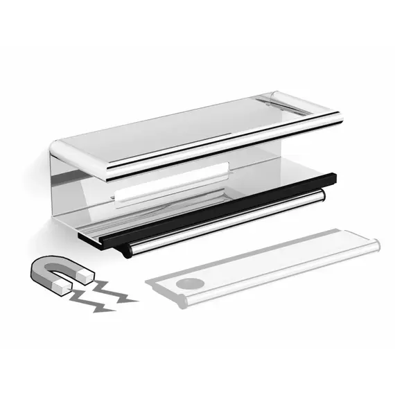Полка со стеклоочистителем на магните Black & White SN-2351
