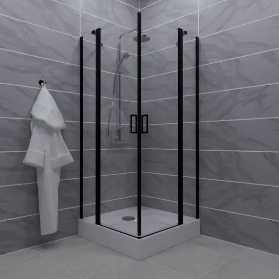 Душевое ограждение Triton "ТАУ-БЛЭК" (низкий  поддон) квадрат 90х90
