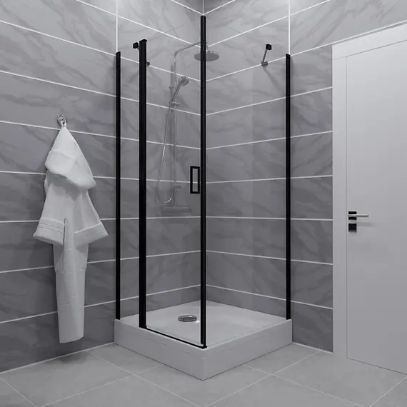 Душевое ограждение  Triton "ЙОТА-БЛЭК" (низкий поддон) 90х90 квадрат