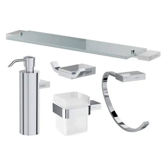 Комплект аксессуаров для ванной комнаты Black & White GA-7710C