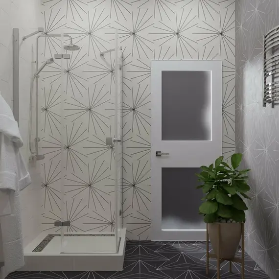 Душевое ограждение  Triton "ДЕЛЬТА-ХРОМ" (низкий поддон) 90х90 квадрат