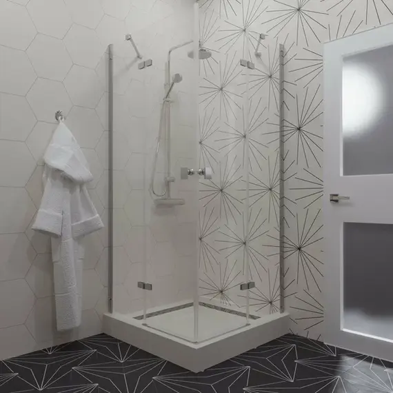 Душевое ограждение  Triton "ДЕЛЬТА-ХРОМ" (низкий поддон) 90х90 квадрат