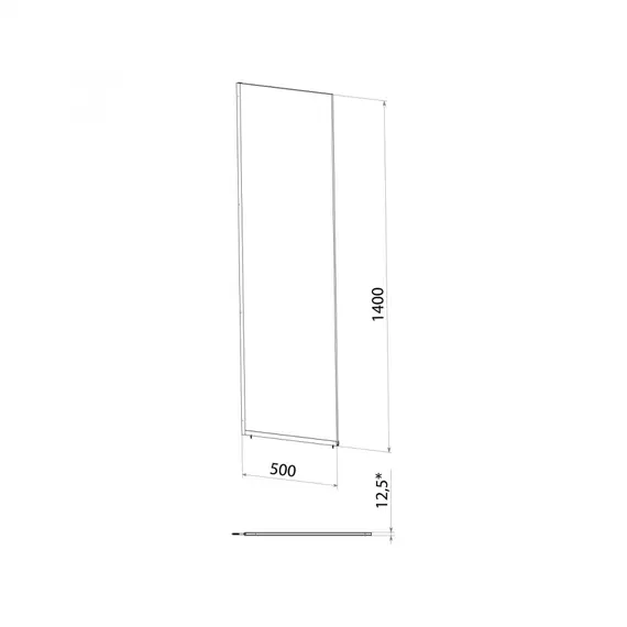 Штора на ванну Triton Статик-Блэк