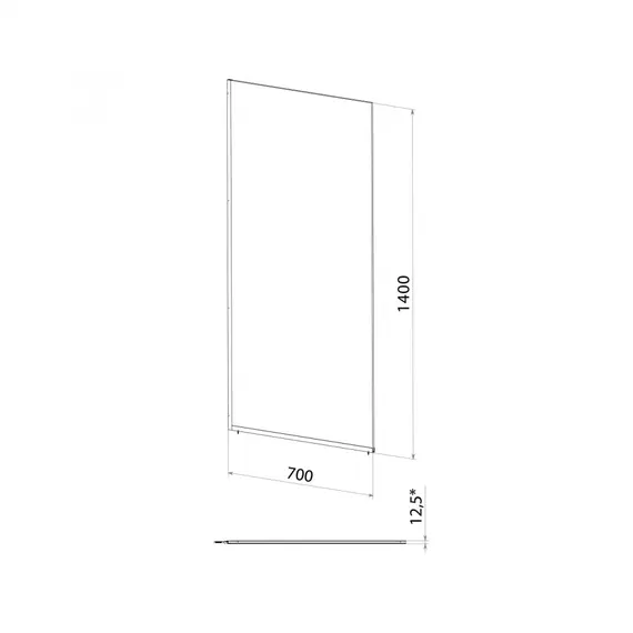 Штора на ванну Triton Статик хром