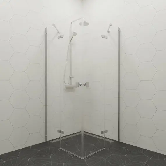 Душевое ограждение  Triton "ДЕЛЬТА-ХРОМ" (низкий поддон) 90х90 квадрат