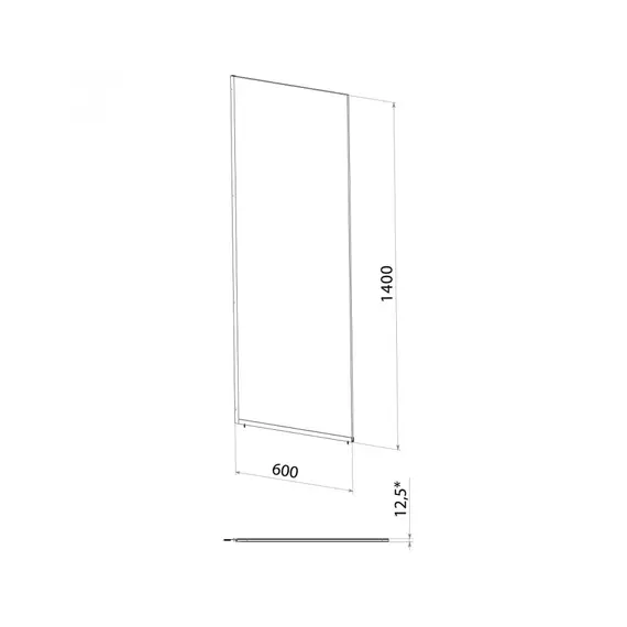 Штора на ванну Triton Статик-Блэк