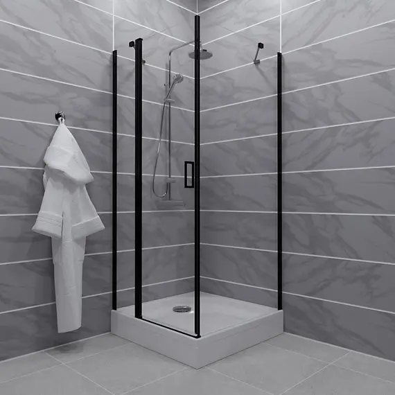 Душевое ограждение  Triton "ЙОТА-БЛЭК" (низкий поддон) 90х90 квадрат