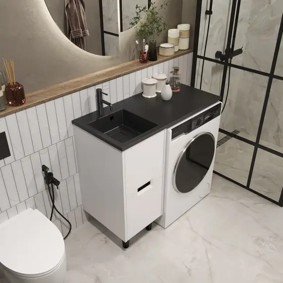 Тумба 1Marka Maid 38Н/58Н 2ящика белый